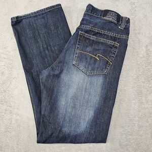 Bailey's Pt Black Distressed Bootcut Jeans Men's 34x33* Dark Wash Grunge Denim